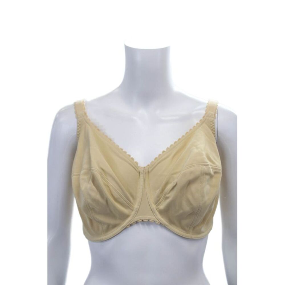 Panache Womens Scalloped Trimmed Underwire Adjustable Bra Beige Size 32HH